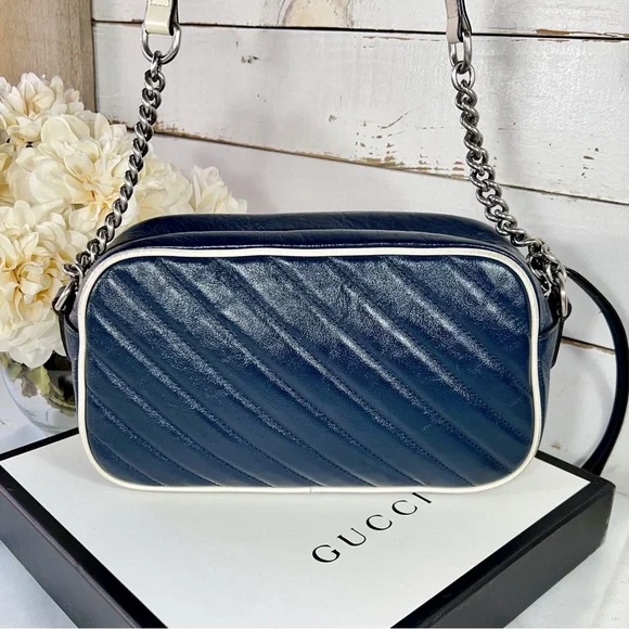 Gucci GG Marmont Diagonal Quilted Leather Small Shoulder Bag - Picture 3 of 10